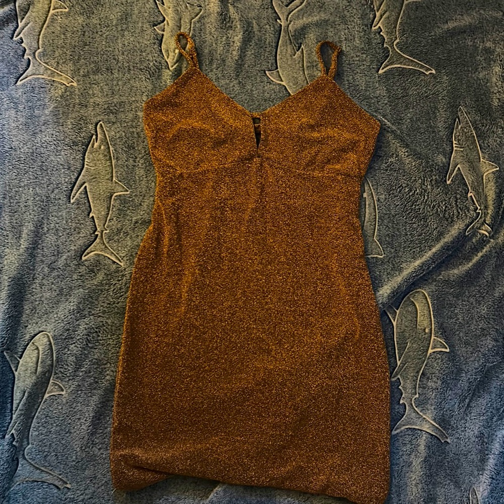 Wold fable orange sparkly dress